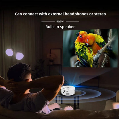 Miniproyector YT200 Proyectores portátiles LED Reproductor multimedia doméstico Audio USB Vídeo Misma pantalla Espejo
