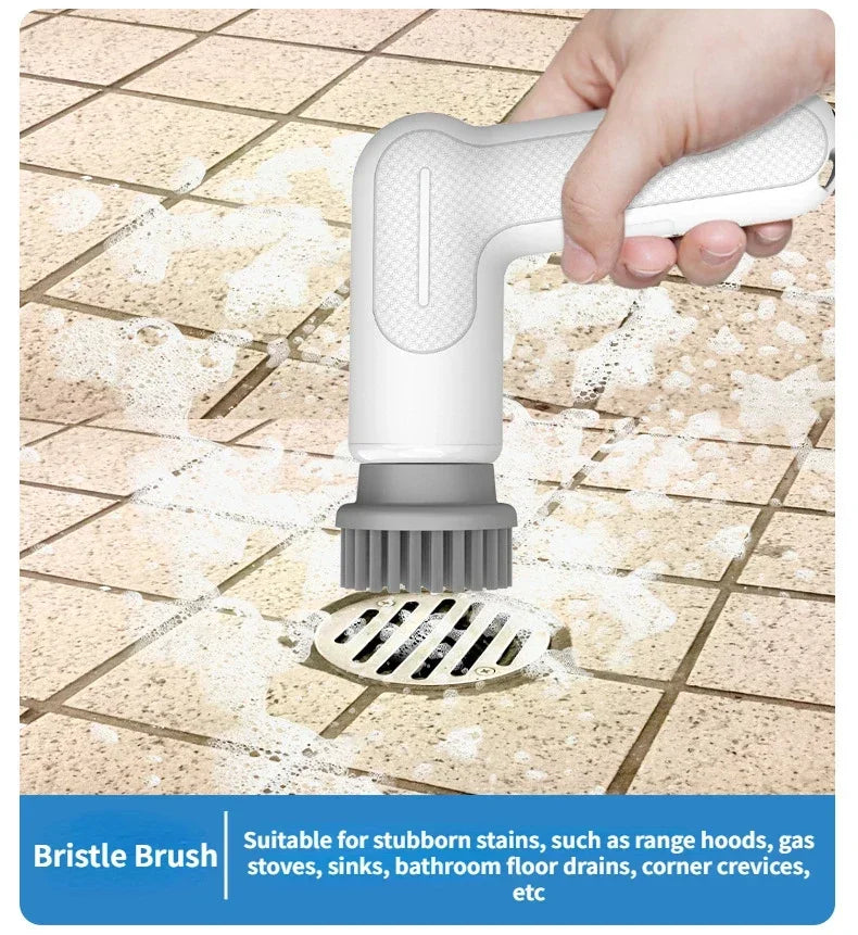 9-in-1 Electric Cleaning Brush Wireles Electric Spin Cleaning Scrubber Electric Cleaning Tool Kitchen Bathroom Cleaning Machine