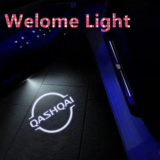 2PCS LED Laser Projector For Qashqai J10 J11 J12 2021 2022 2023 Nismo Car Door Lights Auto Signal Lamps Accessories