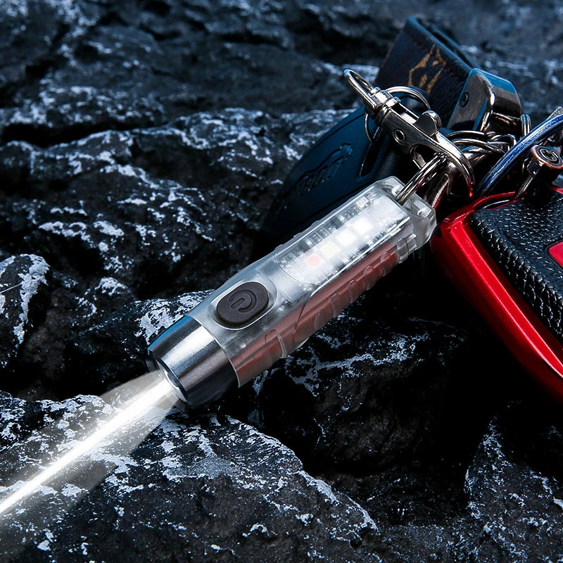 TUNENGE Mini LED Flashlight Super Bright S12 PLUS Portable Torch 600LM Waterproof Work Light Keychain Built-in Battery Magnetic