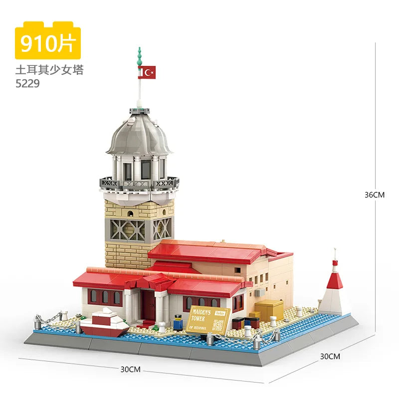 Wange Blocks World Architecture Building Bricks Castle Villa House Big Ben Church DIY Toys for Man Gifts Girl Adult Present