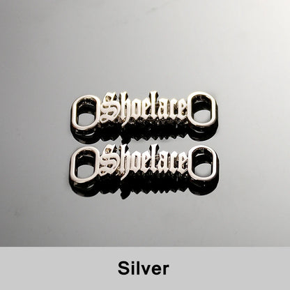 1 par de cordones con letras AF1, adornos con hebillas, kits para zapatillas, hebillas de metal para cordones, elegantes kits deportivos de metal, accesorios para cordones