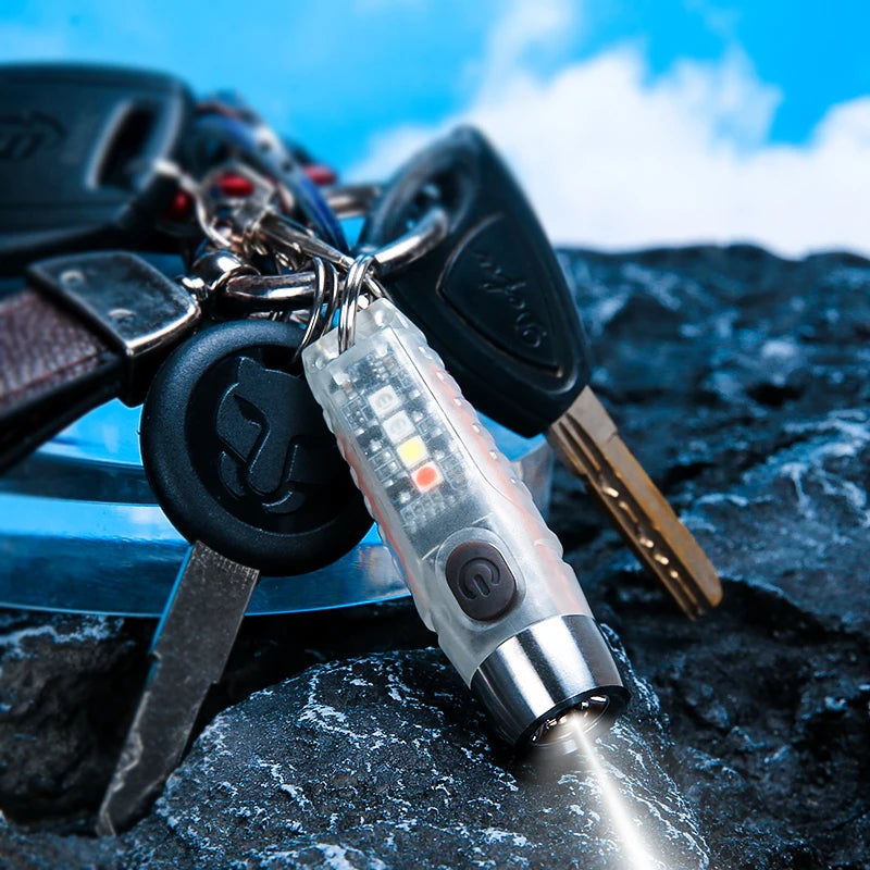 TUNENGE Mini LED Flashlight Super Bright S12 PLUS Portable Torch 600LM Waterproof Work Light Keychain Built-in Battery Magnetic