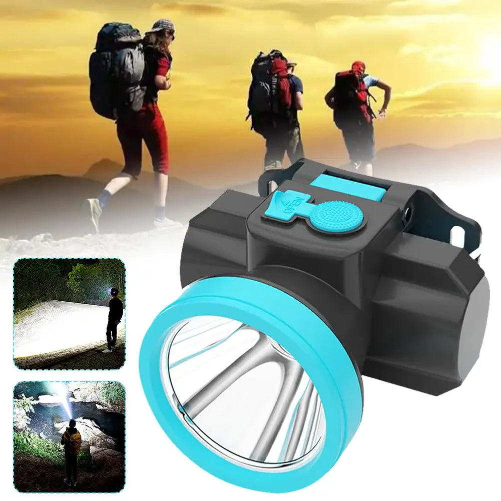 Portable Head Light LED Headlamp Rechargeable Head Torch Lamp Emergency Light Outdoor Camping Cycling Fishing Flashlight