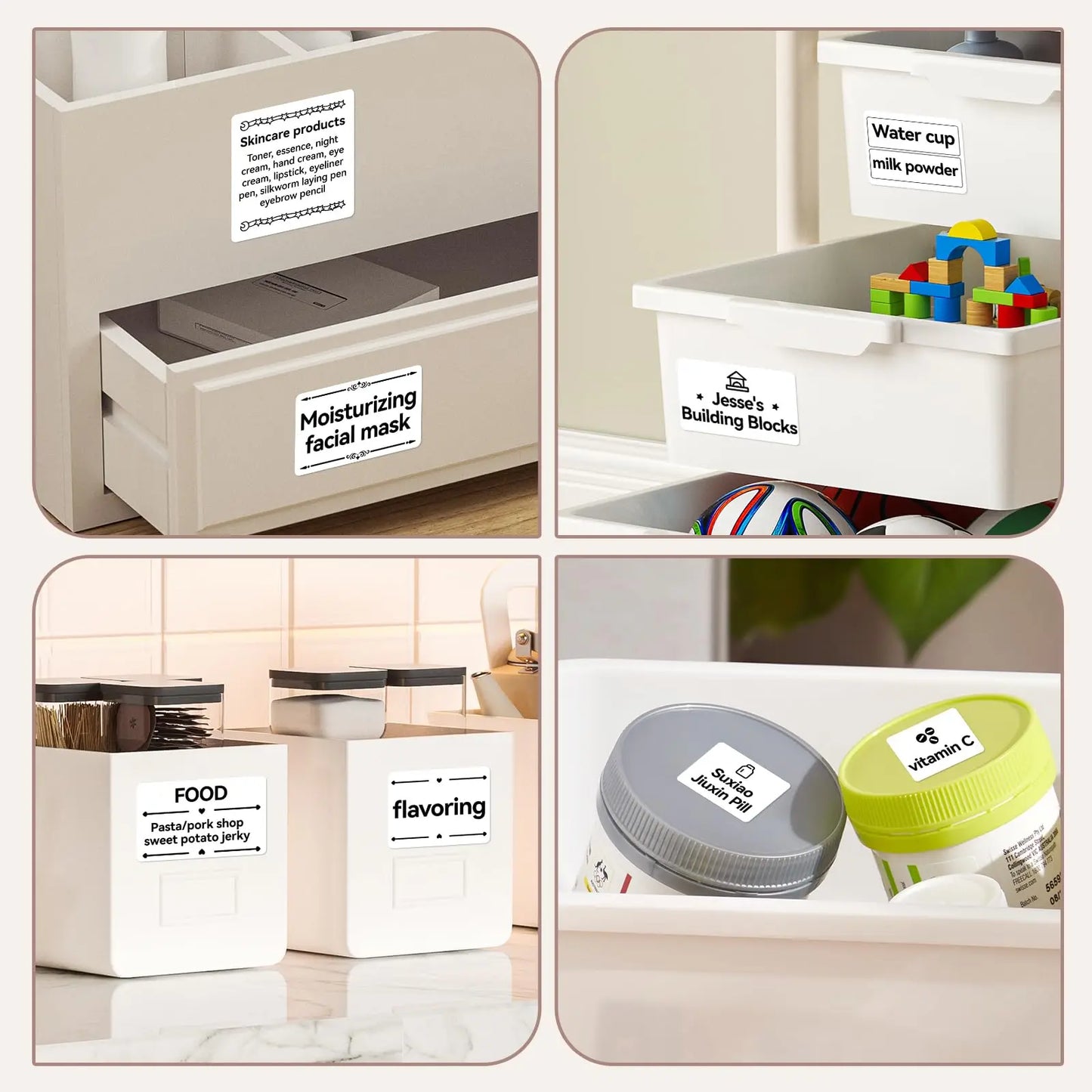 5 Rolls Niimbot Thermal Papel For B21 B1 Printer Home Office Labels Roll Colorful Adhesive Paper Square Printable Sticker Papers