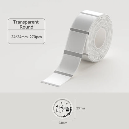 Thermal Transparent Label Sticker for NiiMbot B1/B21/B3S/B31 Printer Anti-Oil Waterproof Tear-Resistant Label Paper