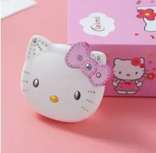 Sanrio Hello Kitty Flip Phone New Cartoon Cute Children White Pink Kawaii Mini Phone Children Birthday Gifts Fashion Model Toys
