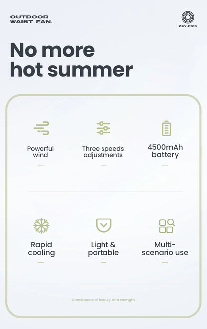USB Fanless Fans Neck Portable Belt Fans Mini Cooling Fans Bladeless Rechargeable Wearable Air Cooler For Outdoor Sports Travel