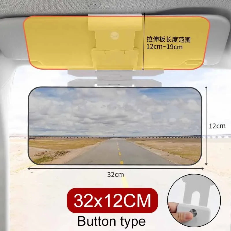 2 in 1 Car Sun Visor Goggle Night Vision Driving HD Anti Sunlight Dazzling Day Mirror Anti-UV Auto Interior Mirrors Sunshades