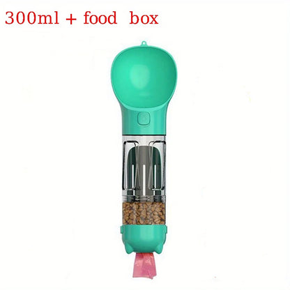 Botella de agua portátil multifunción para perros, comedero para mascotas, cuenco para beber de viaje, dispensador de excrementos, botella de agua para cachorros a prueba de fugas