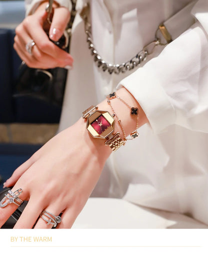 relogio feminino 2024 Luxury Brand Diamond Women Watch Rose Gold Quartz Ladies Wrist Watches Stainless steel Clock Female Watch
