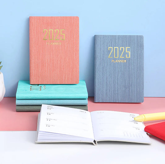 2025 A7 Mini Agenda Book Portable Diary Weekly Planner Notebooks To Do List English Notepad With Calendar School Office Supplies