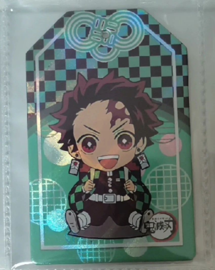 Anime Demon Slayer Kamado Tanjirou Agatsuma Zenitsu Kochou Shinobu Kanroji Mitsuri Rare Collection Card Birthday Gift Toys