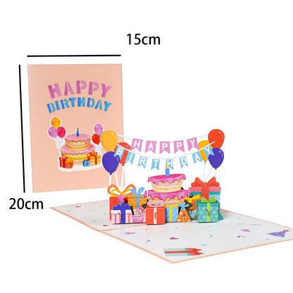3D Pop-Up Cards Flowers Birthday Card Anniversary Gifts Postcard Maple Cherry Tree Wedding Invitations Greeting Cards