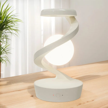 3D Levitating Ball Lamp with Wireless Charging 3D LED Lamp Floating Moon Table Lamp RGB Rotating Wireless Floating Lamp Decor