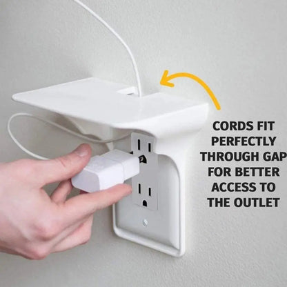 Wall Outlet Shelf Convenient Sturdy Mobile Phone Charging Holder Cable Usb Rack For Bathrooms Kitchens Living Rooms