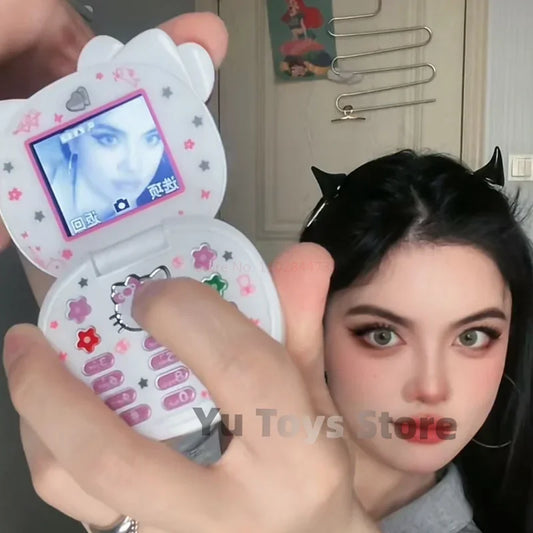 Original Sanrio Hello Kitty Cute Mini Phone Cartoon Kids Taiml Kawaii Phone Birthday Festival Fashion Children Girls Gifts Toys