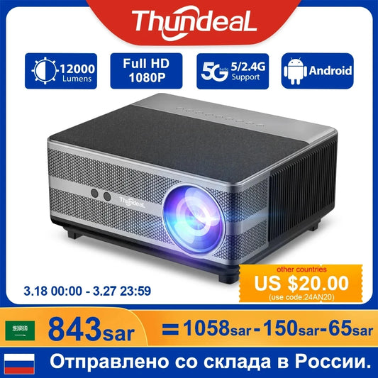 Projecteur 1080P WiFi Full HD LED Projecteur 2K 4K TV Vidéo Film Smartphone Home Cinéma TD98 Beamer Cinéma Grand Écran