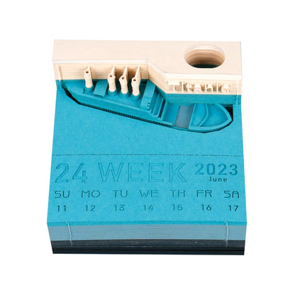 Table Calendar Tear Off Sticky Note Omoshiroi Block Custom 3D Memo Pad Notepad Christmas Funny Novelty Gifts For Children Kids