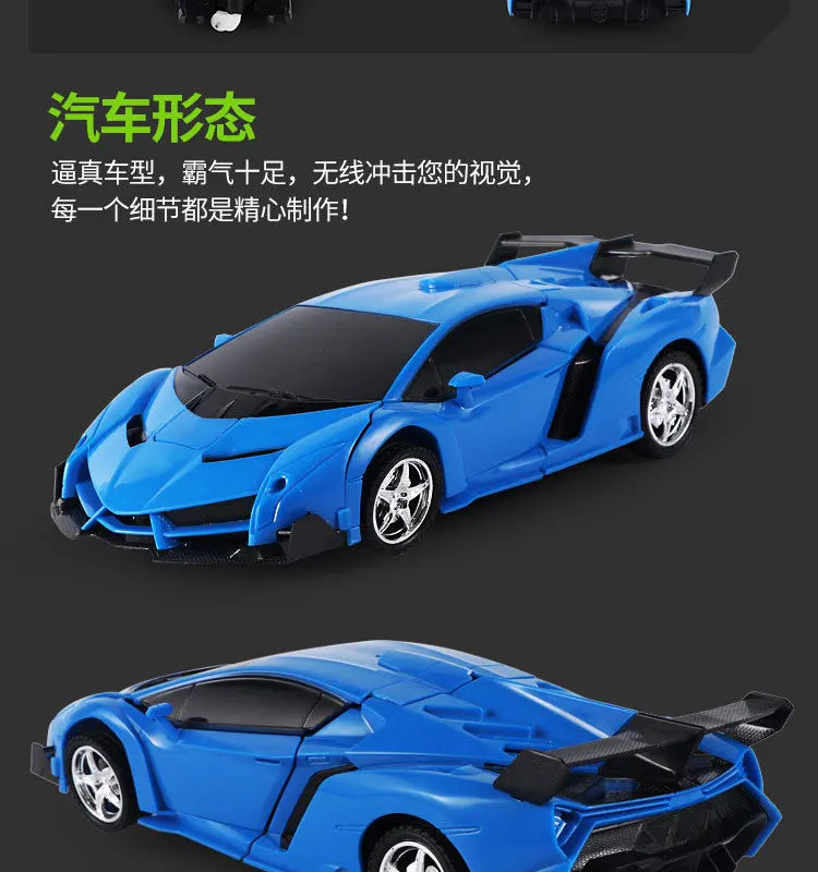 BGTOY RC Car 4WD Remote Control Deformation Robot Car Boy Anime Model Transformation 20CM Action Figures For Kids Toys Gifts