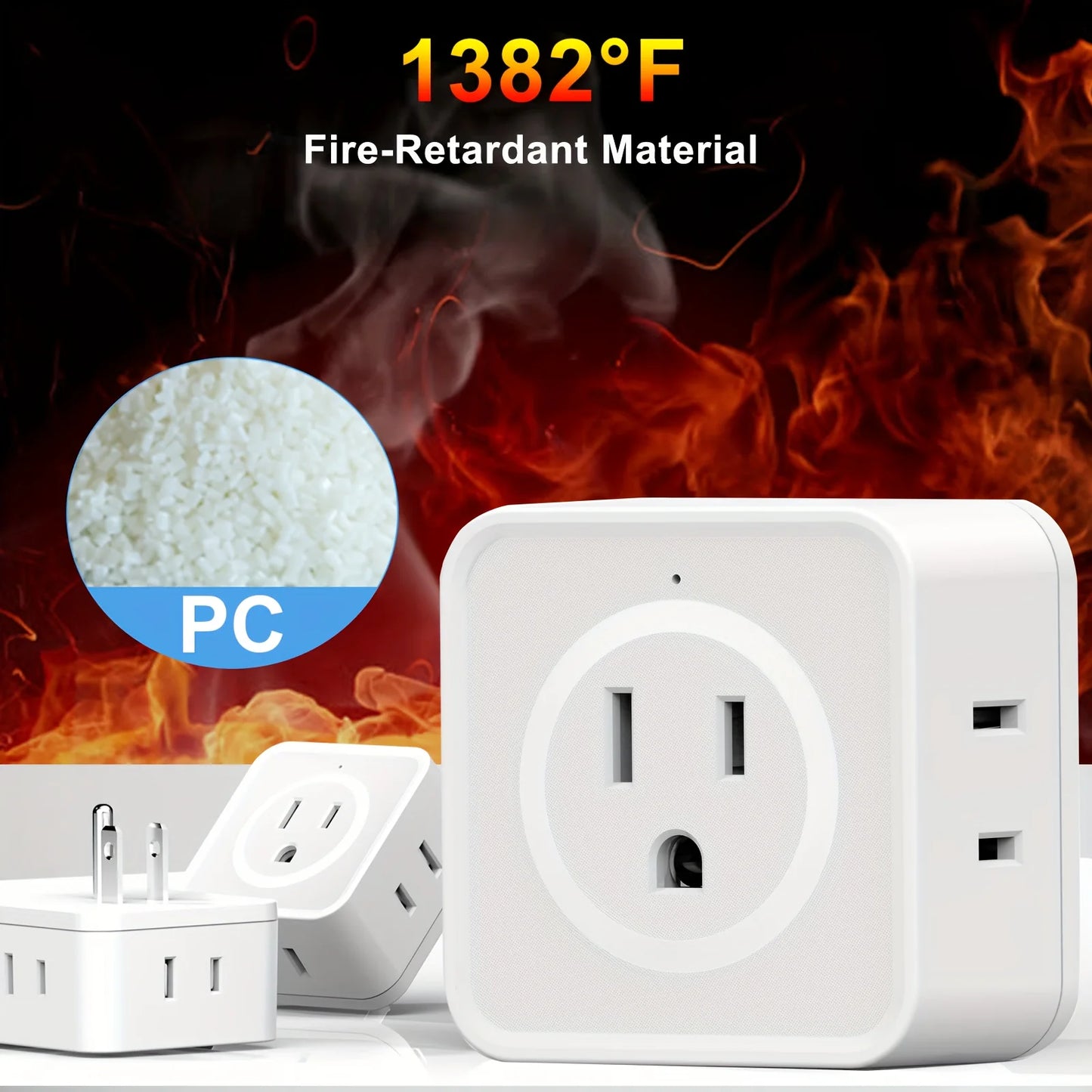 5 Sockets Outlet Power Strip Multi Plug Outlet Extender,Wall Outlet Expander,Small Electrical Outlet Splitter for Home Office,US