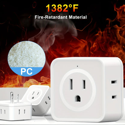 5 Sockets Outlet Power Strip Multi Plug Outlet Extender,Wall Outlet Expander,Small Electrical Outlet Splitter for Home Office,US