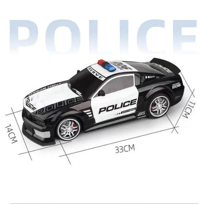 Voiture de police télécommandée 1/12 RC Drift 2,4 GHz Véhicule de course tout-terrain à grande vitesse avec lumières cool Jouets pour enfants Cadeau d'anniversaire pour garçons