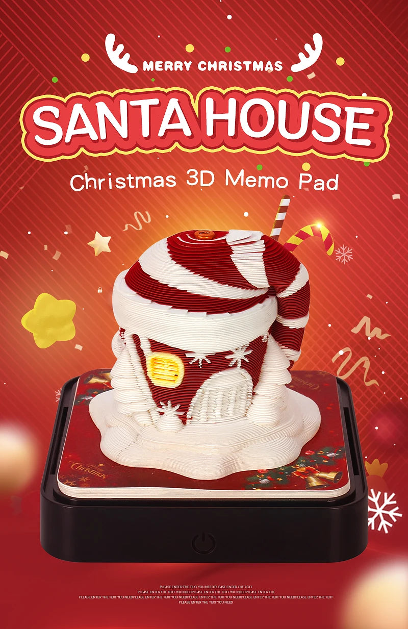 Table Calendar Tear Off Sticky Note Omoshiroi Block Custom 3D Memo Pad Notepad Christmas Funny Novelty Gifts For Children Kids