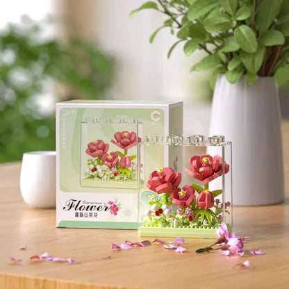 Bouquet Flowers Bricks Constructor Set for Adults Children Toys Flower Mini Particles Building Blocks Assembled Bricks Girl Gift
