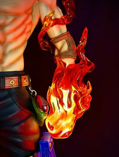 70cm New One Piece Gk Fantasy Third Anniversary 1/3 Ace Super Hugetrendy Statue Anime Decoration Christmas Collect Figures Gift
