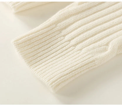 Thick Sweater Women High Quality100% Cashmere Warm Winter Long Sleeve Top Turn-down Collar Zipper Vintage Pullover