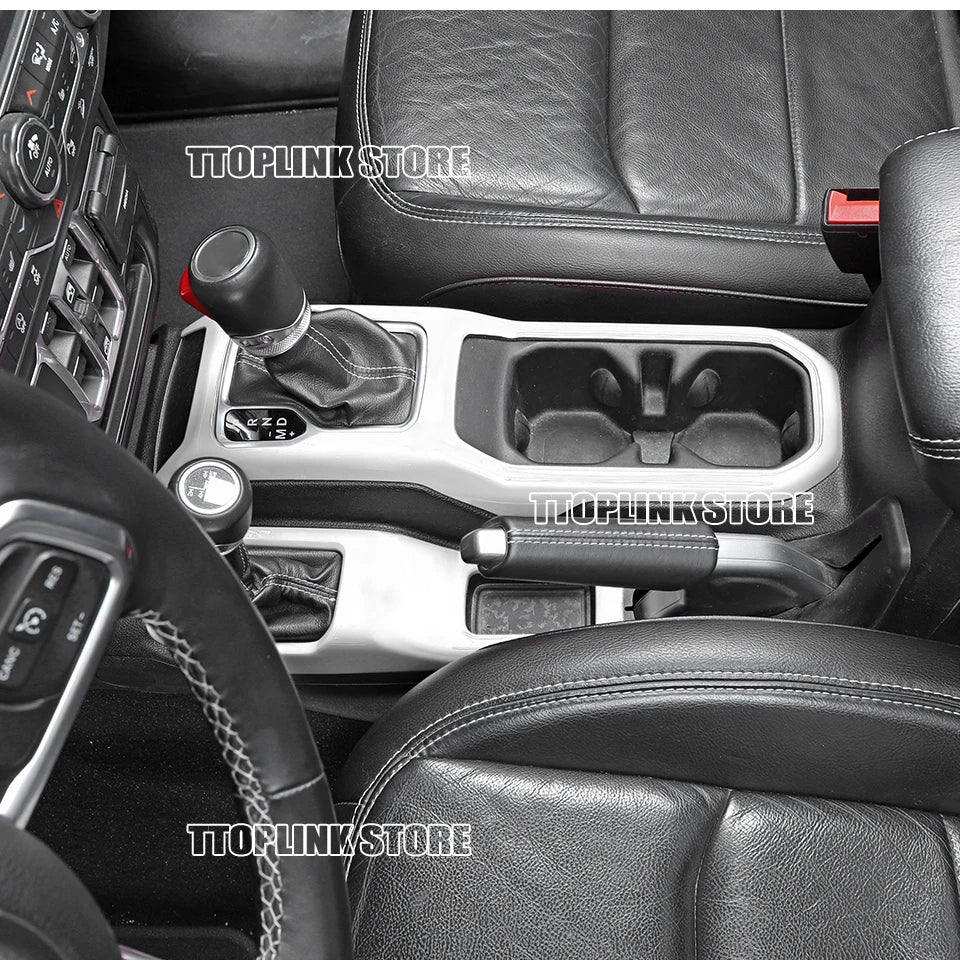 ABS Interior 4WD Gear Shift Panel/Gear Shift Panel Cover for Jeep Wrangler JL/for Jeep JT Gladiator 2018 Up Car Accessories