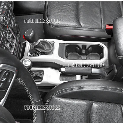 ABS Interior 4WD Gear Shift Panel/Gear Shift Panel Cover for Jeep Wrangler JL/for Jeep JT Gladiator 2018 Up Car Accessories
