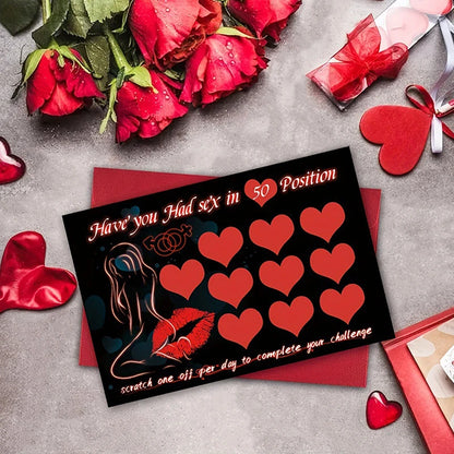 5PCS Naughty Scratch Card To Do Between Couples Couples Games Bedroom Scratch Off Poster Dates Scratch Off List