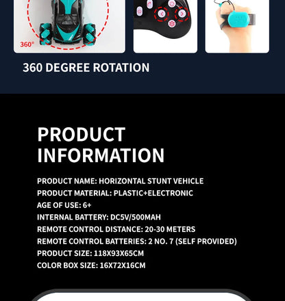 RC Car Mini Stunt Drift Car Gesture Sensing with Led Lights 2.4G Radio Remote Control Electric Toy Power Wheels Off Road Racing