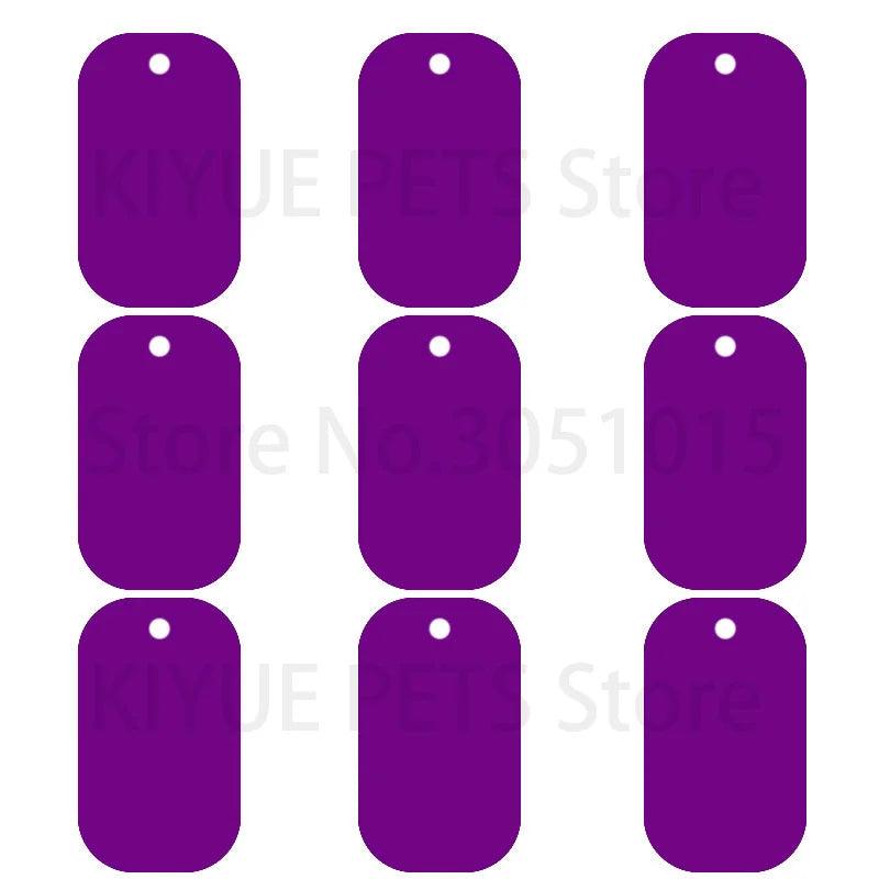 20Pcs Pet Id Dog Tag Aluminum Military Army ID Tag Name Blank Dog Tags Pendant Customized Logo laser Personalized engraving text