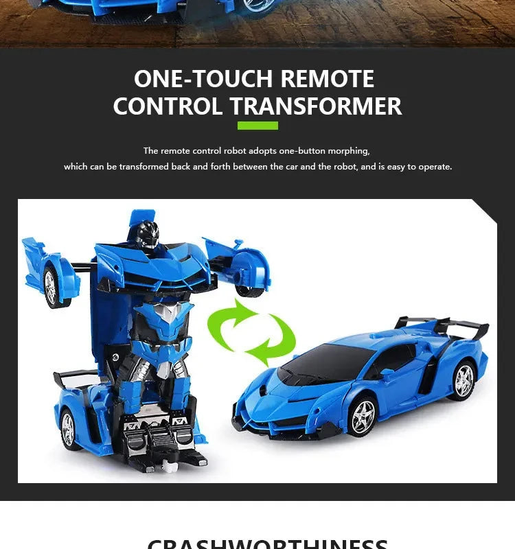 RC Car Transformation Robots Sports Vehicle Model Drift Car Toys Cool Deformation Car Christmas Birthday Gifts for Boys Girls