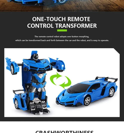 RC Car Transformation Robots Sports Vehicle Model Drift Car Toys Cool Deformation Car Christmas Birthday Gifts for Boys Girls