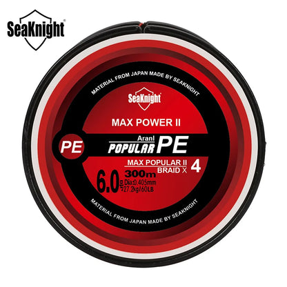 SeaKnight TriPoseidon Series 4 Strands Multifilament Fishing Line 300M PE Braided Line Smooth Carp Fishing 15lb 20lb 25lb 30lb