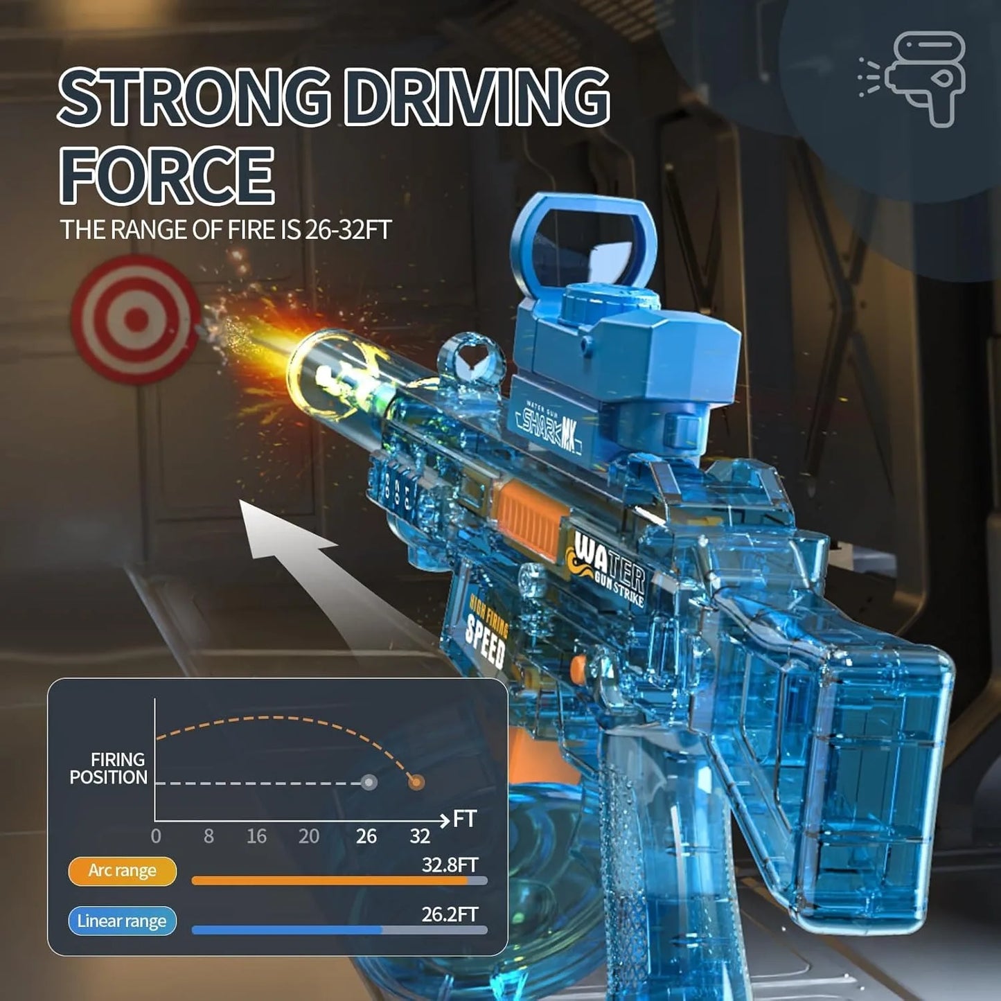 2024 Summer Automatic Electric UMP45 Submachine Water Gun Fights Toy Water Outdoor Beach Swimming Pool Toys Adult Kids
