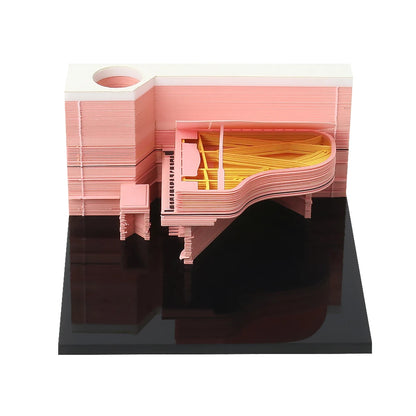 Omoshiroi Block 3D Memo Pad Santorini Magic Calendar Desk Decoration Tear Off Notepad Bookmark Souvenir Gift Girlfriend Birthday