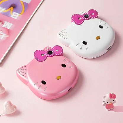 2024Hot Sanrio Hello Kitty Kawaii Mini Flip Phone I68 Girl Mobile Phone Student Anime Phone Music Mobile Phone Kid Birthday Gift