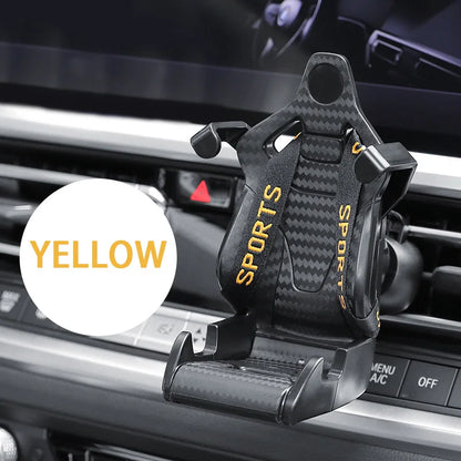 Universal Seat Style Mobile Phone Holder Car AirVent Clip Mount Holder Car Racing Outlet SeatHolder Air Design Navigation