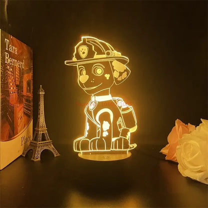 Paw Patrol Cartoon Series 3D Lamp Anime Figure Bedside Table Lamp Led Night Lamp Creative Ornaments Children Toys Birthday Gifts