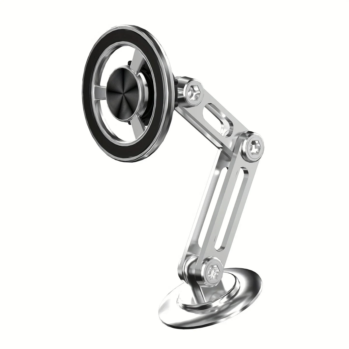 Aluminum Alloy Magnetic Car Mobile Phone Holder, Anti-shake Telescopic Folding , Strong Adhesive, 360° Rotatable Adjustable