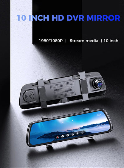 Car DVR Rear View Mirror Recorder HD Video 10 Inch Dash Cam Sony Lens Ultra HD 1920*1080P Camera Streaming Rearview Mirror