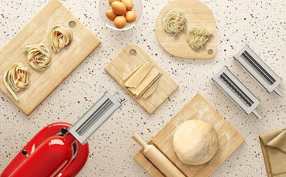 Accesorio para pasta para batidora KitchenAid, cortador de pasta, cortador de espaguetis y fettuccine, accesorio de acero inoxidable apto para todos los chefs de KitchenAid