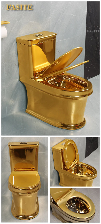 Art Gold Toilet, Water Closet, Odor Proof Toilet, Spray Connected Household Use