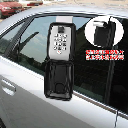 Portable Car Window Hanging Antitheft Code Key Box With 12Digits Code Waterproof Anti-theft Key Safe For Office Home Outdoor Use