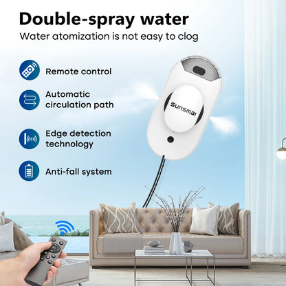 SUNSMAI Robot Window Cleaning Machine Window Washing Robot Double Sided Water Spray Type Window Cleaning Robot